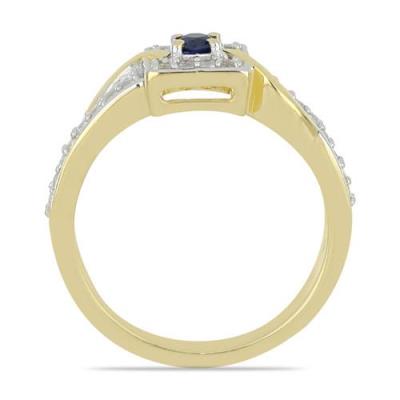 BUY STERLING SILVER NATURAL BLUE SAPPHIRE GEMSTONE RING